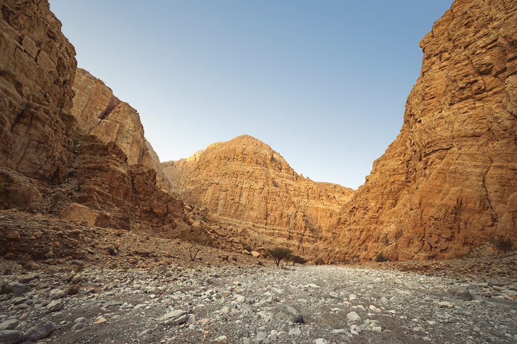 Wadi Naqab gorge in Ras Al Khaimah UAE