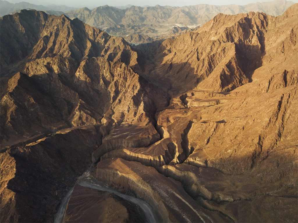 drone-aerial-Hatta-Dam-Hike-Secret-Canyon-trail-UAE-6