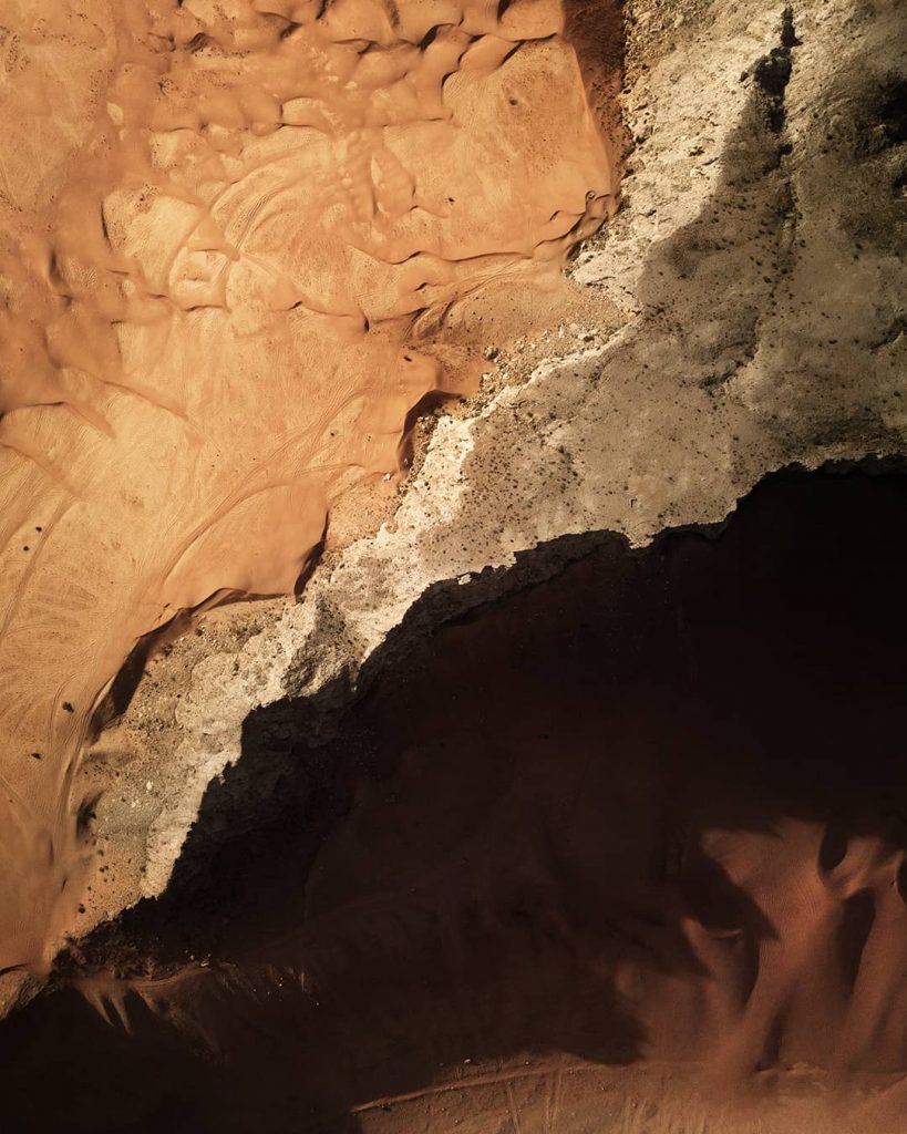 drone photography of fossil rock in mleiha, uae sharjah