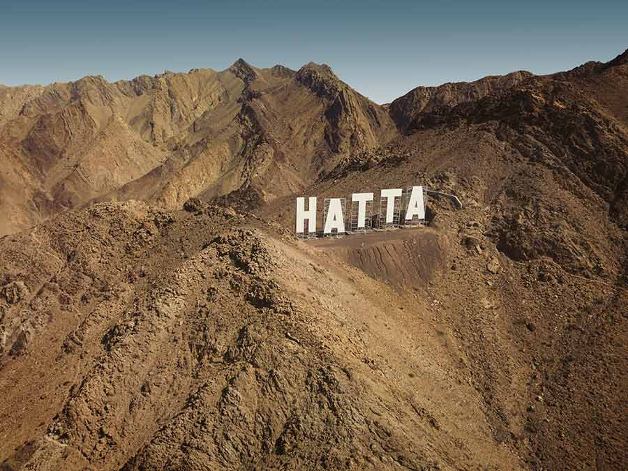 Hatta hollywood sign from above- best things to do in Hatta