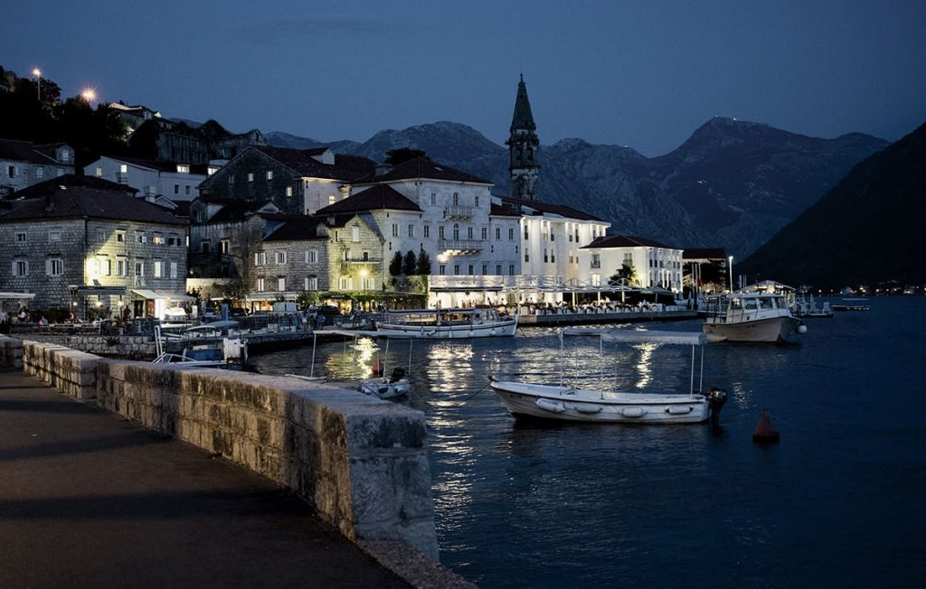 perast at dusk montenegro road trip itinerary