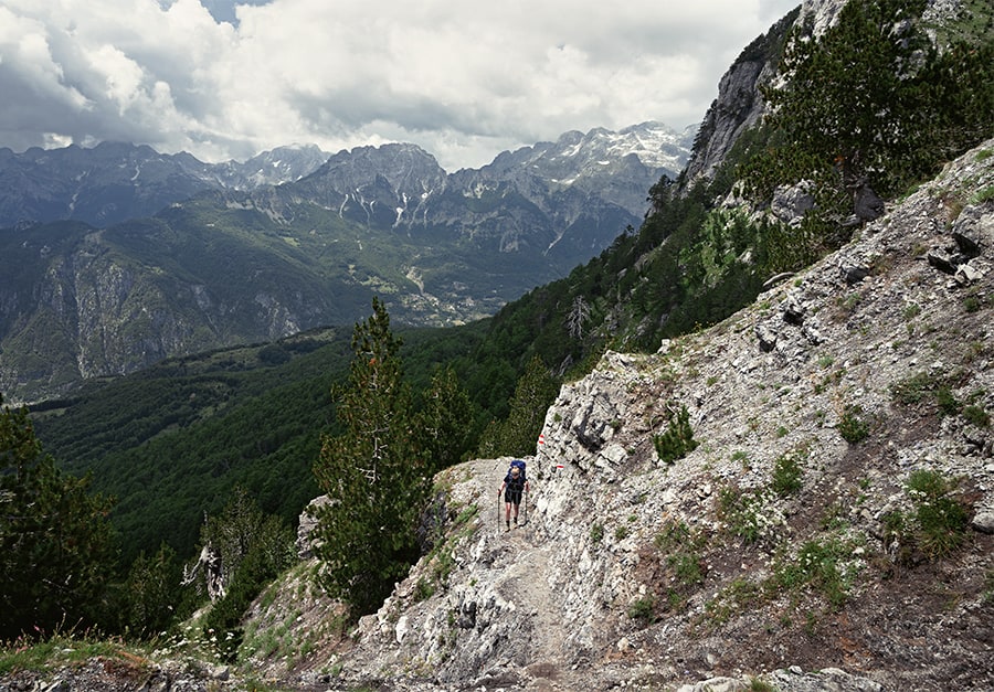 valbona theth hiking trail in albania