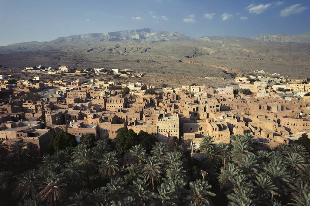 Al hamra at sunset 7 day Oman Itinerary: one week Oman road trip