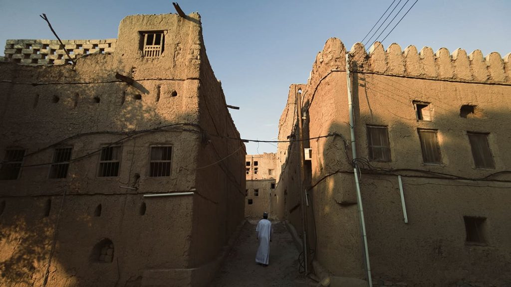 Al hamra at sunset 7 day Oman Itinerary: one week Oman road trip