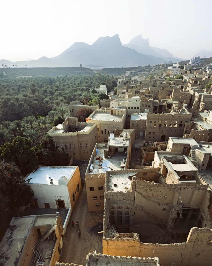 Al hamra at sunset 7 day Oman Itinerary: one week Oman road trip