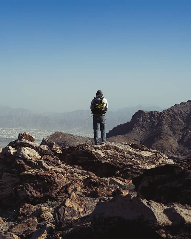 Rainbow valley (spectrum) hike in Fujeirah UAE