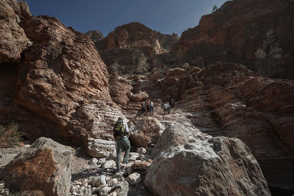 Rainbow valley (spectrum) hike in Fujeirah UAE