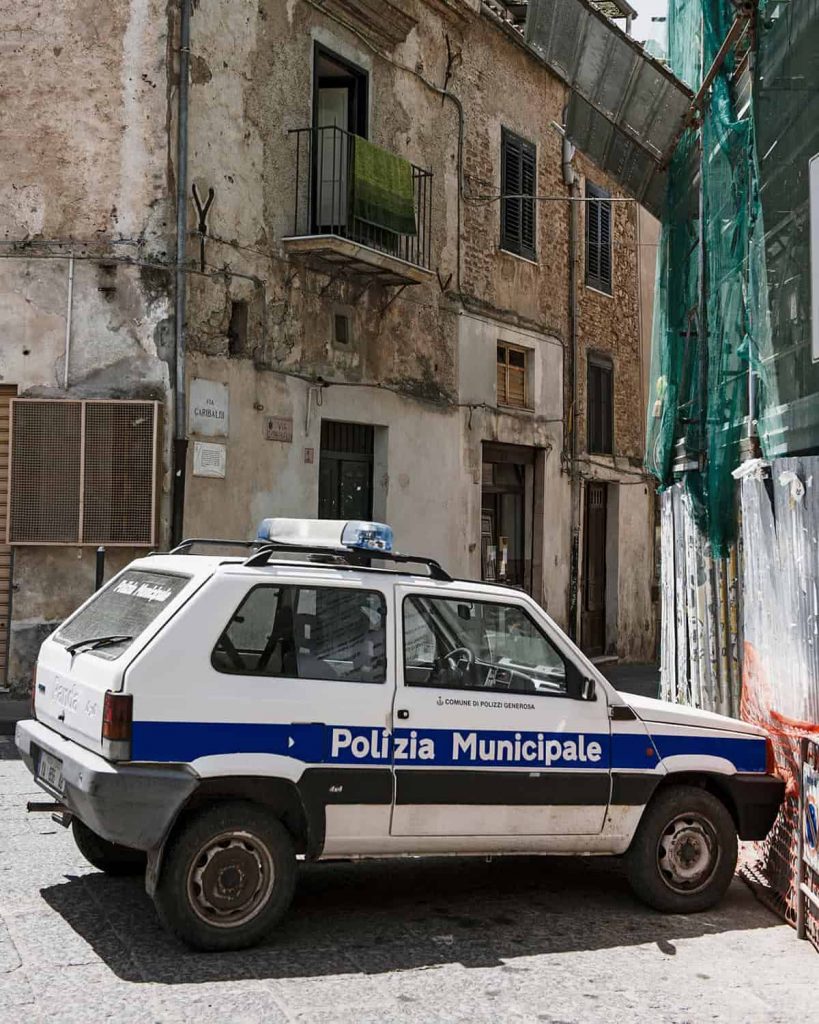 police car in sicily