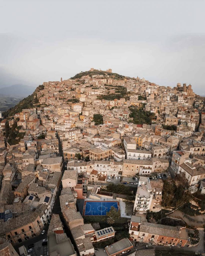 agira hilltop town in sicily