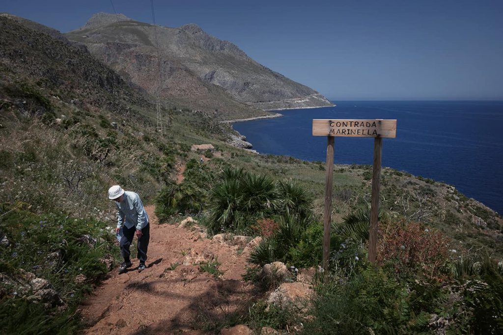 Zingaro nature reserve hike in sicily, coastal trail