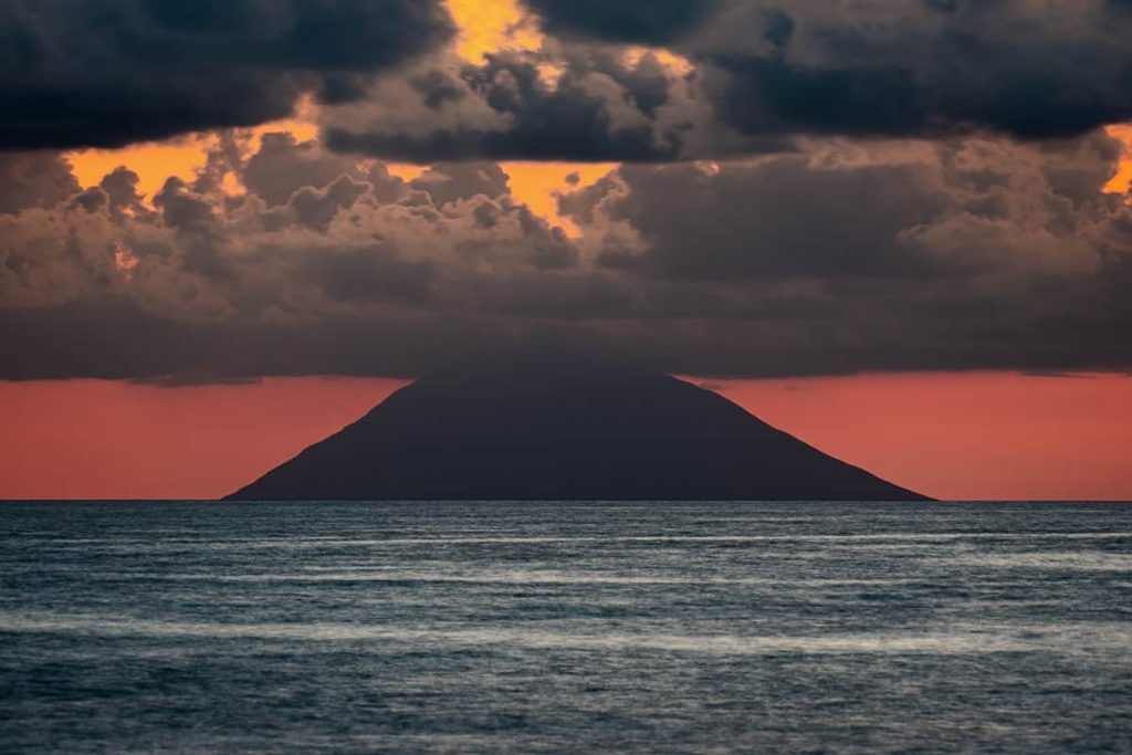 Stromboli island at sunset- Aeolian archipelago is a must visit in Sicily