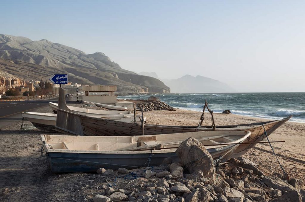 dubai to oman by car: wild coastline of musandam