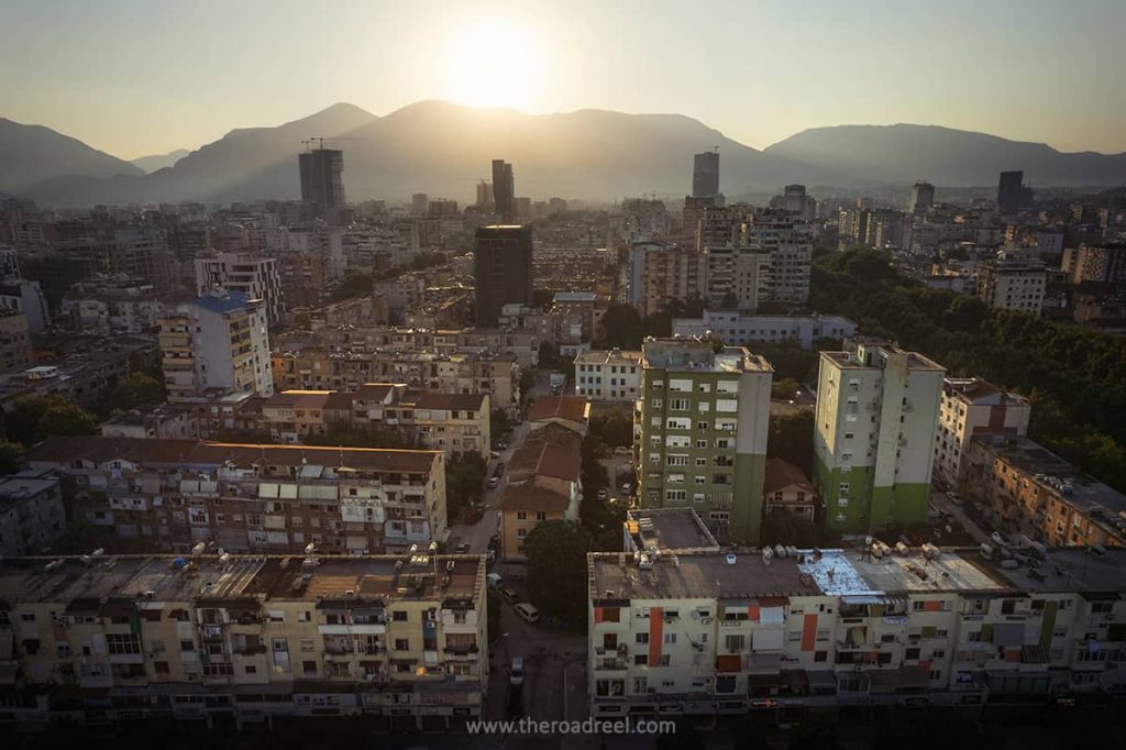 2 weeks albania itinerary-Tirana views in the morning