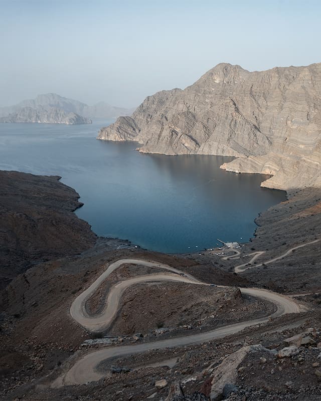 Kohro Najd in Musandam viewpoint at sunset