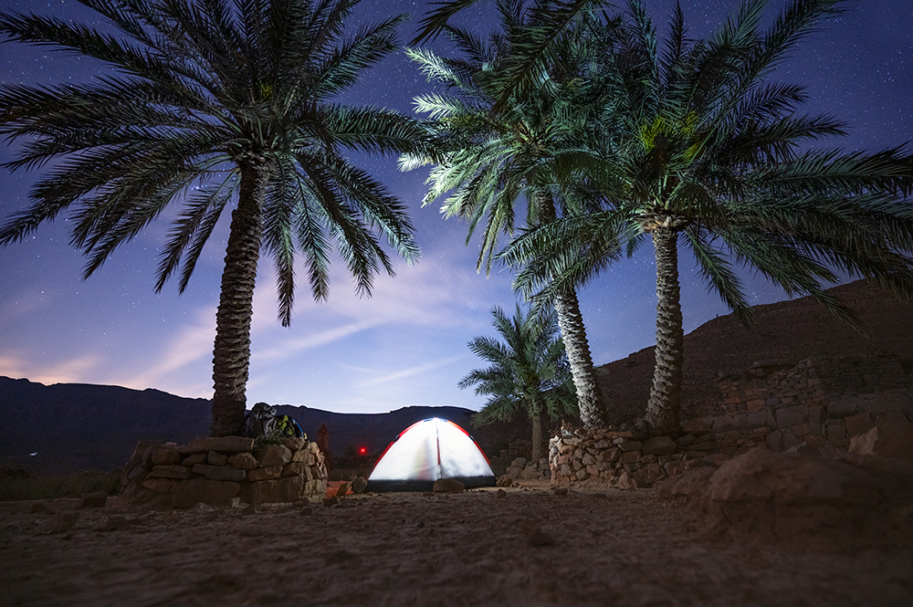 camping in the mountains of musandam