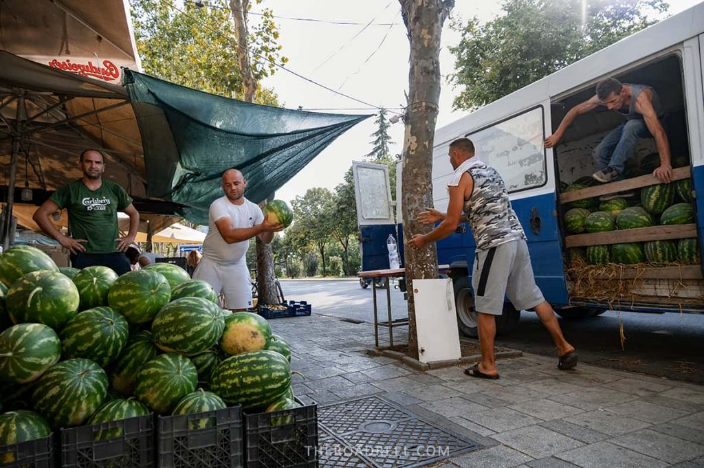 Street markets in Tirana