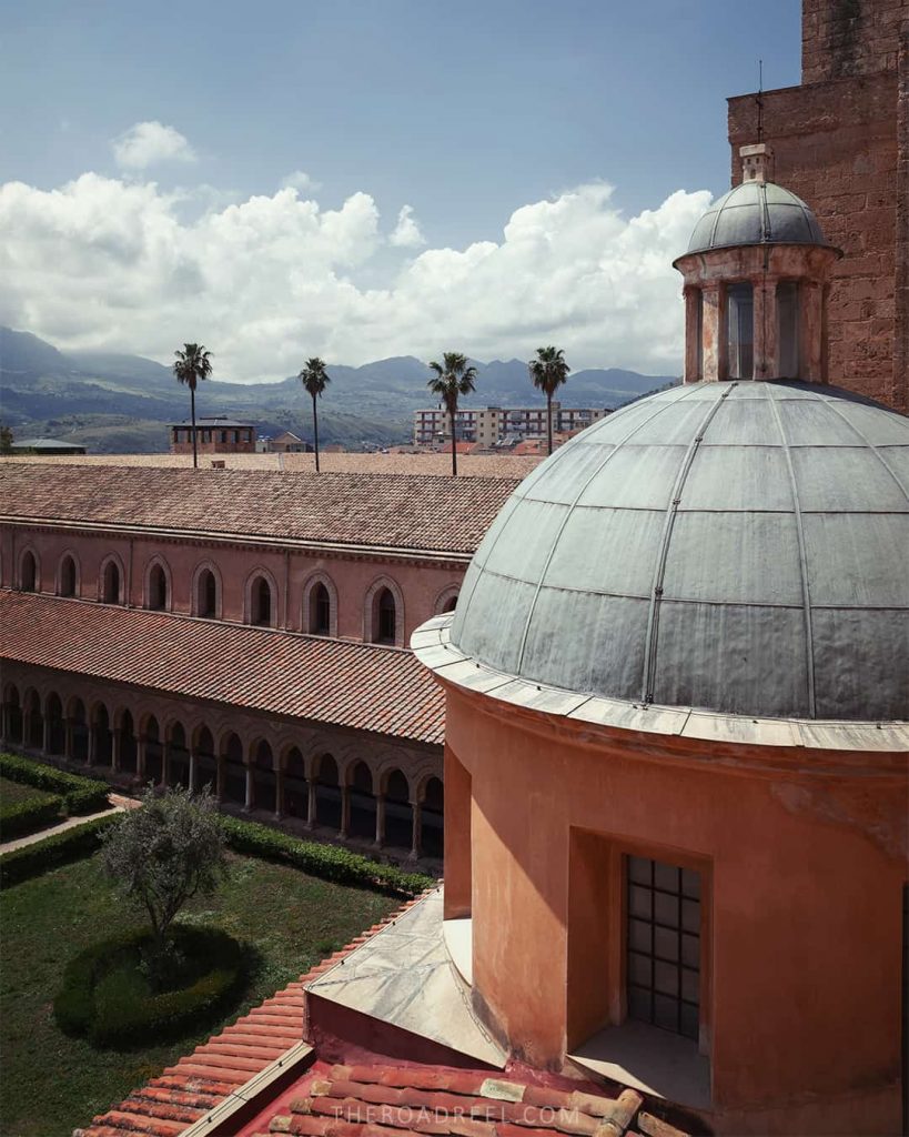 View over the courtyard in Monreale Cathedral