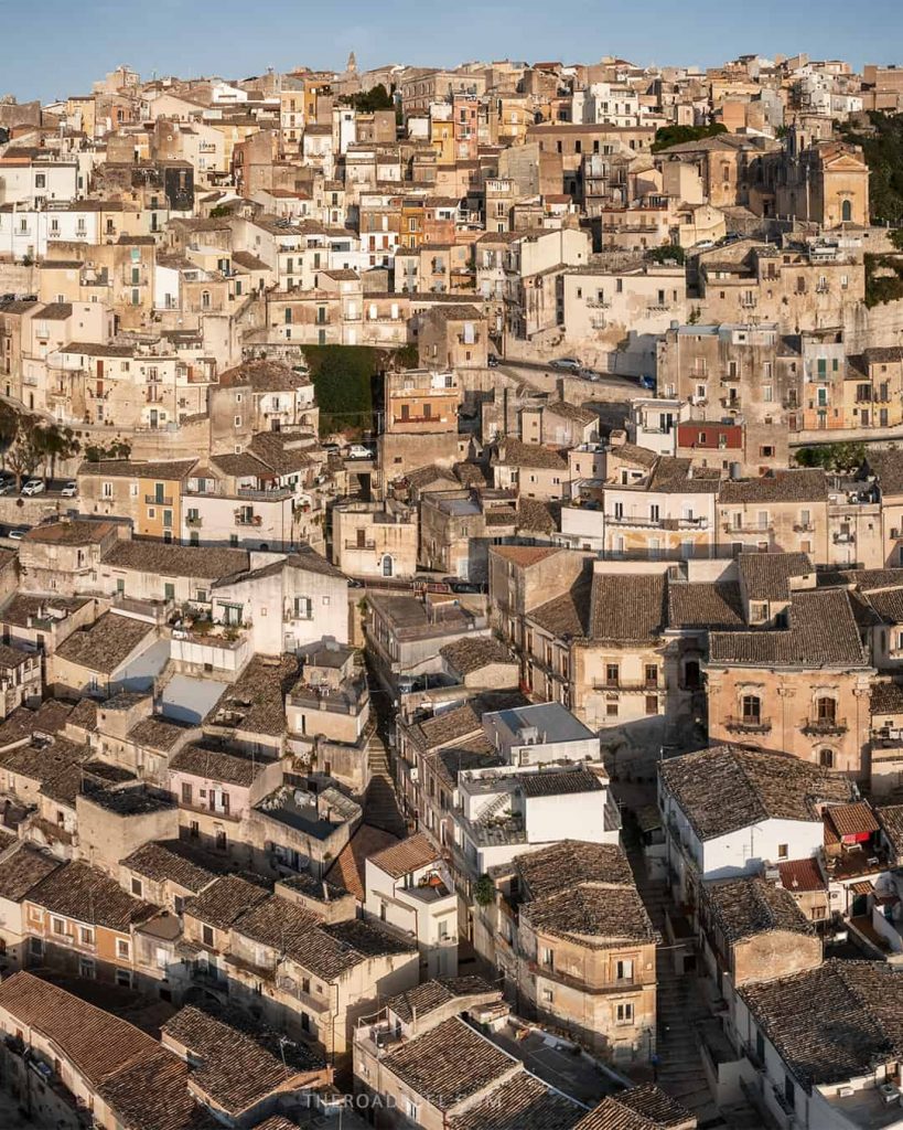How to visit Ragusa in Sicily, streets of Ragusa from drone