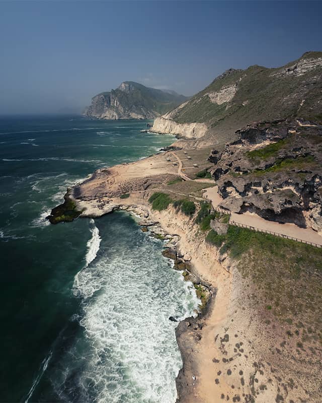 Salalah itinerary and things to do in salalah: mugshayl beach drone photo