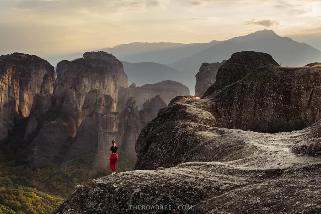 Photo locations in Meteora: Rousannou monastery at sunrise from the roadside