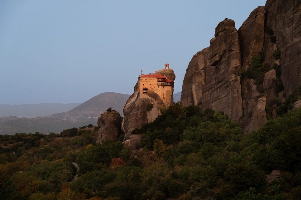 St. Nikolas monastery during blue hour before sunrise