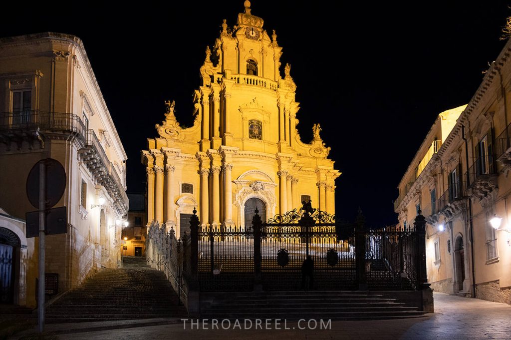 Visiting Ragusa: Duomo di San Giorgio Cathedral at night