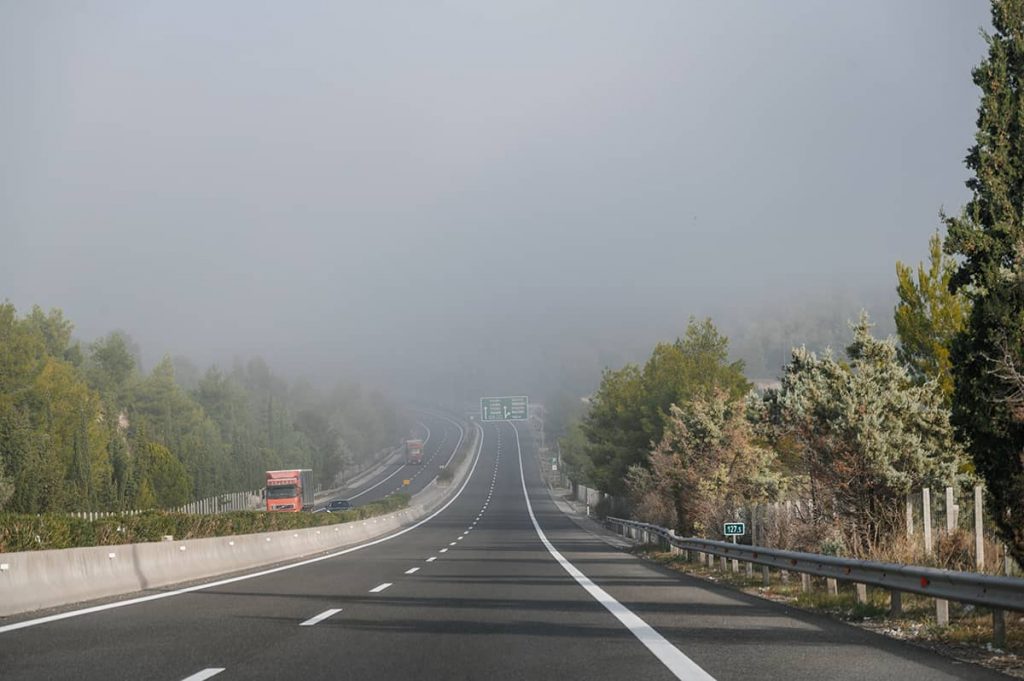 Driving in a cloud in Greece- Greece driving tips