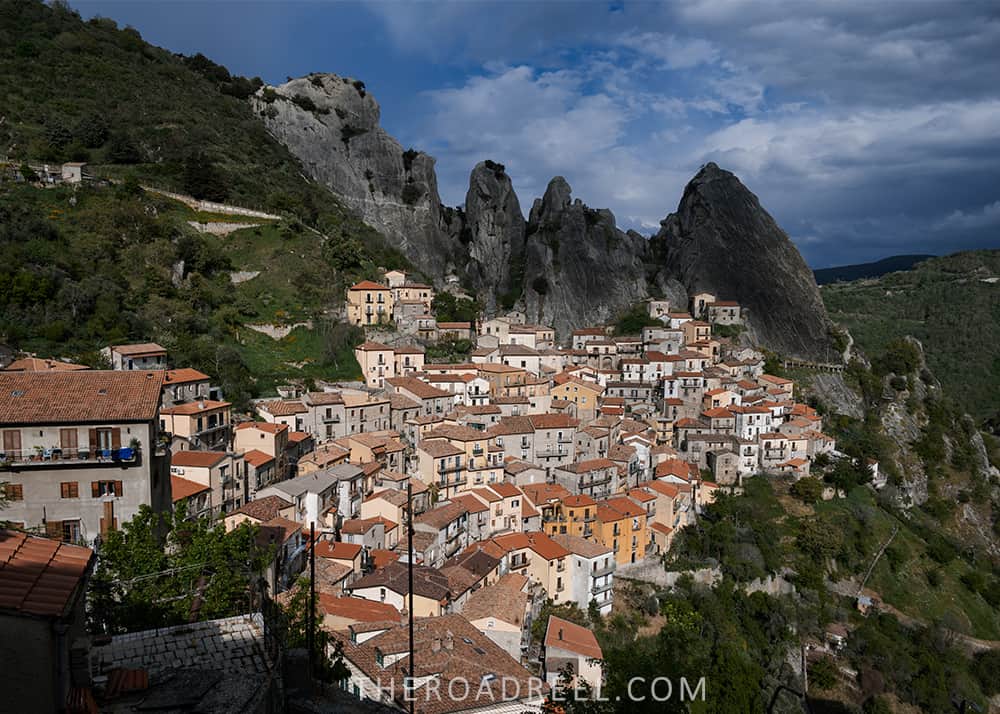 Things to do in Castelmezzano- climb Gradinata Normanna-one of the rocks rising above town