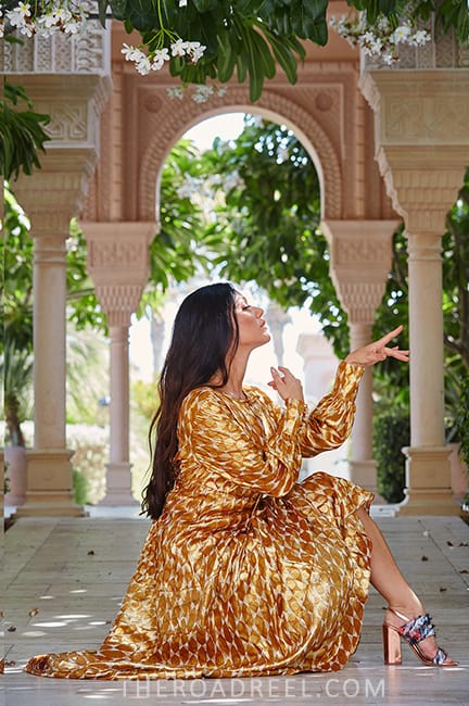 One and Only hotel courtyard is a beautiful hidden spot for photography in Dubai