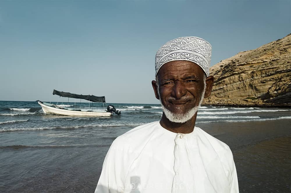 portrait of Mr. Solomon, our captain in Qantab, Oman