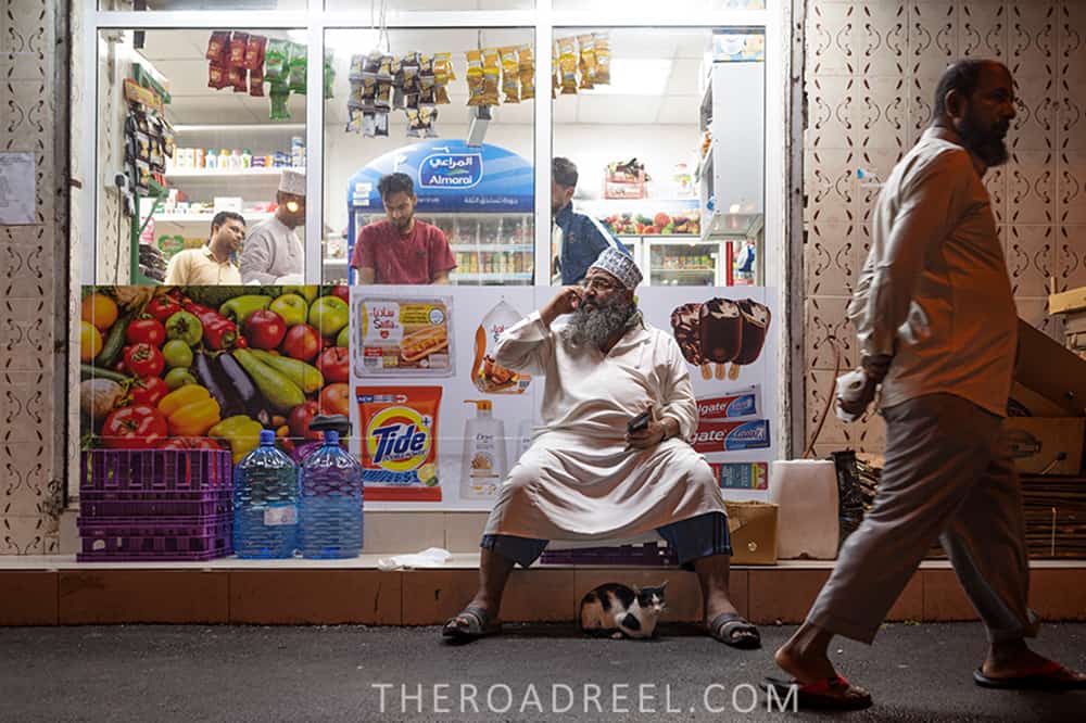 Streets of Muttrah at night, Muscat, Oman