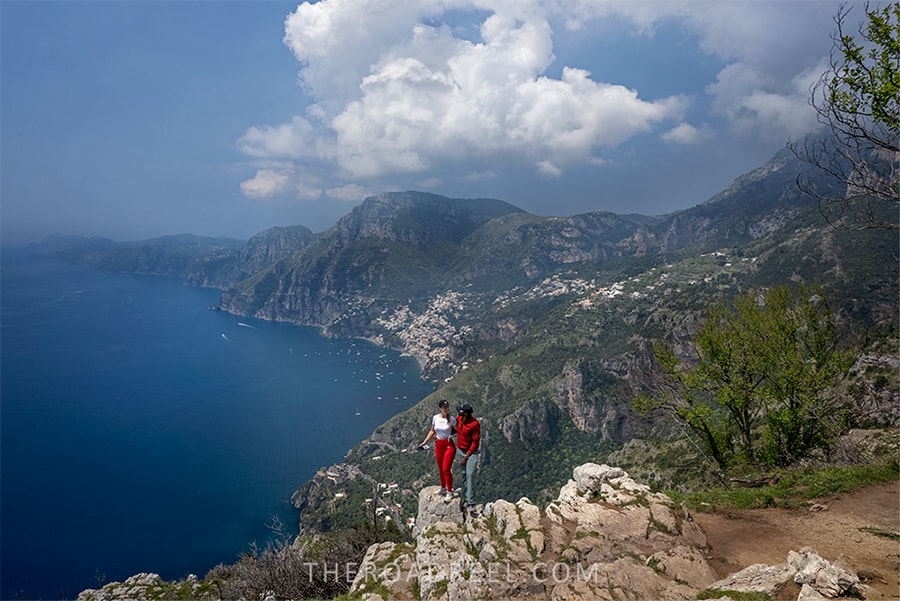 path of the gods hike most romantic road trips in italy and car rental tips, amalfi coast hike, couple