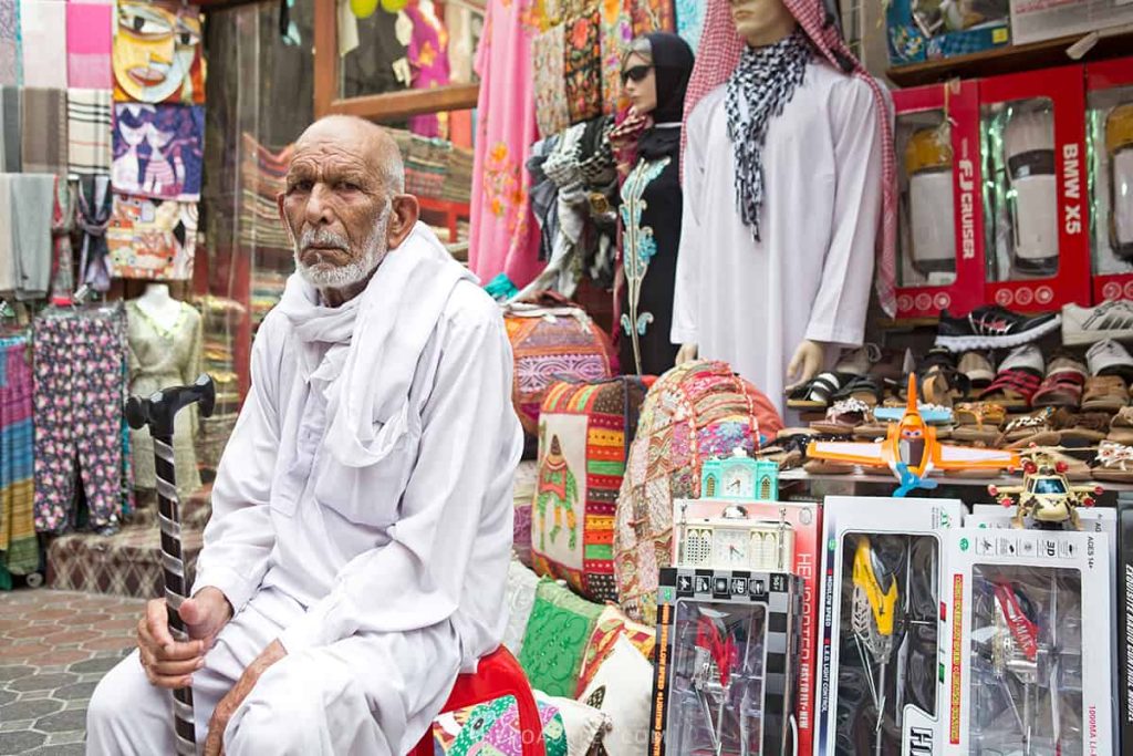 Textile market in old Dubai