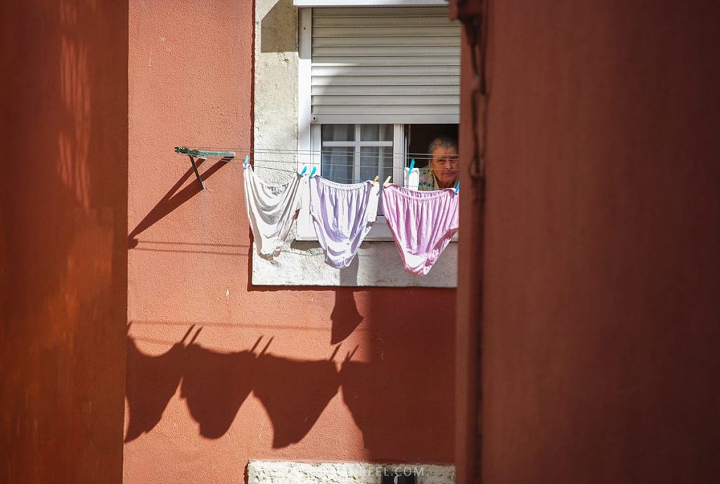 Drying panties in Alfama, Lisbon