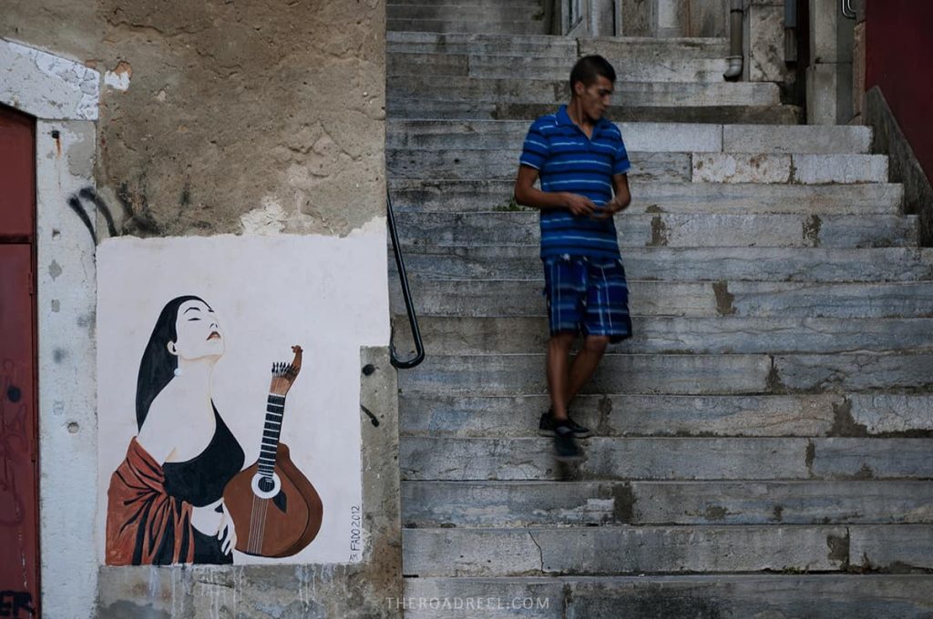 Mural for fado in Alfama. 