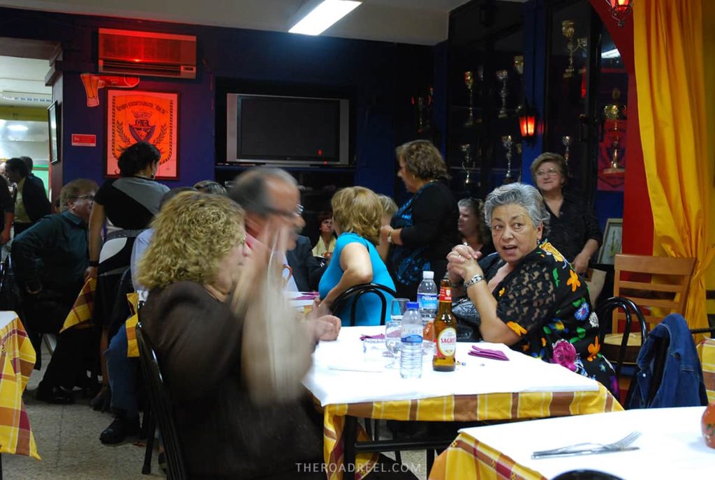 A busy fado restaurant in central Lisbon