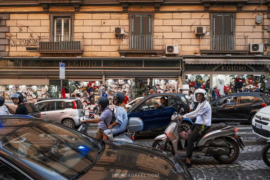 Renting a car in Naples: All you need to know Renting a car in Naples, Italy, and driving in South Italy tips, traffic jam in Via Toledo Naples