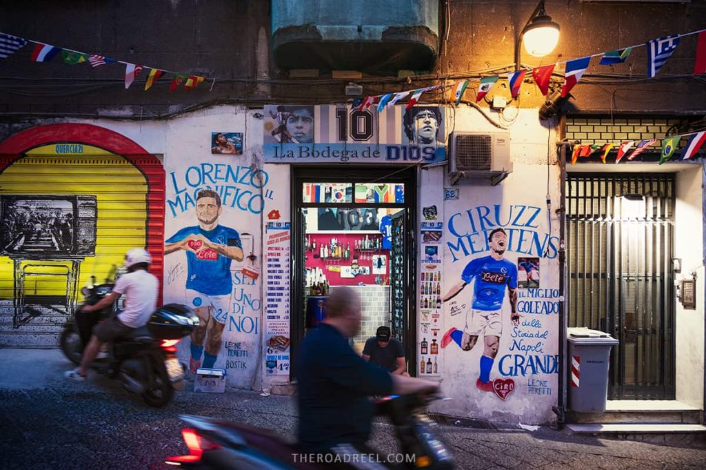 Driving in Naples a rental car tips, motorcycles at quartieri spagnoli