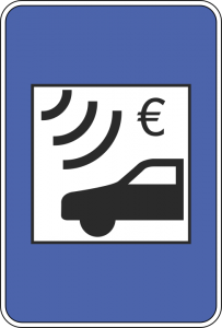 electronic toll gate sign in portugal
