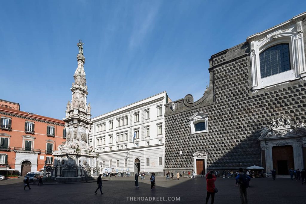 historic center of naples-visit napoli- piazza gesu nuovo