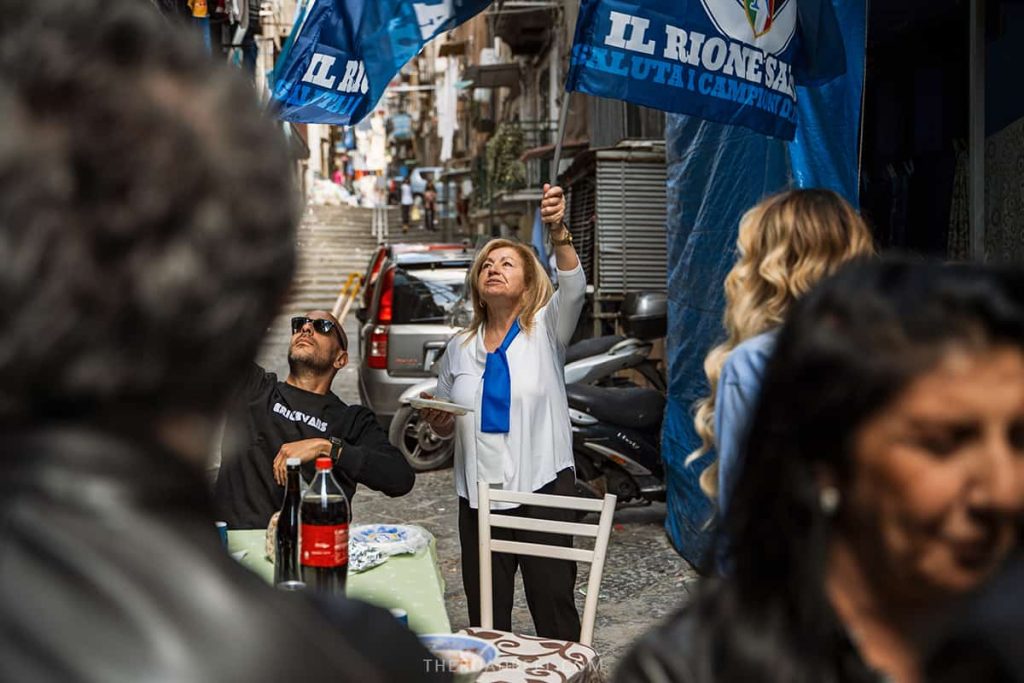 Locals on the streets in Rione Sanita, Naples