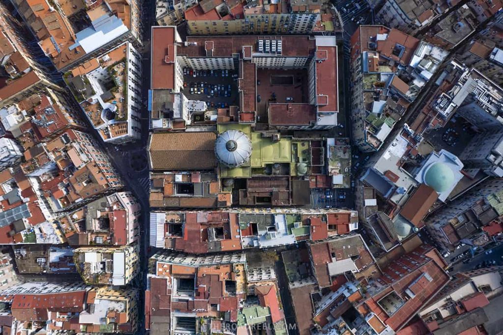 naples historical center from above