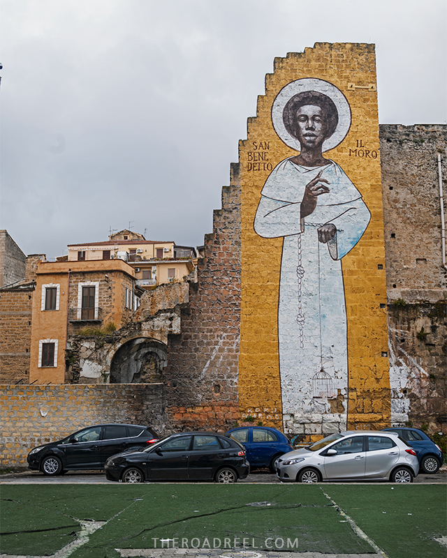 rent a car in palermo tips- a mural in palermo