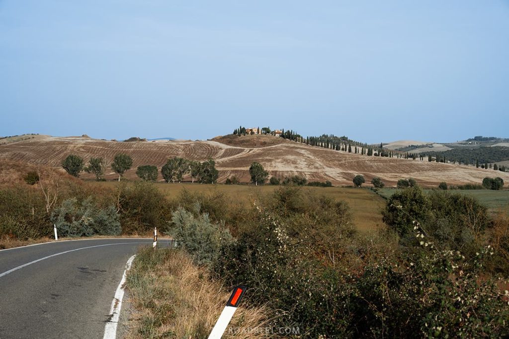 countryide road in tuscany