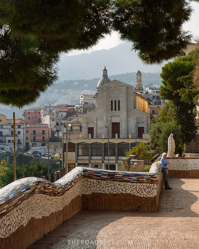 vietri sul mare villa communale- a man standing at the terrace