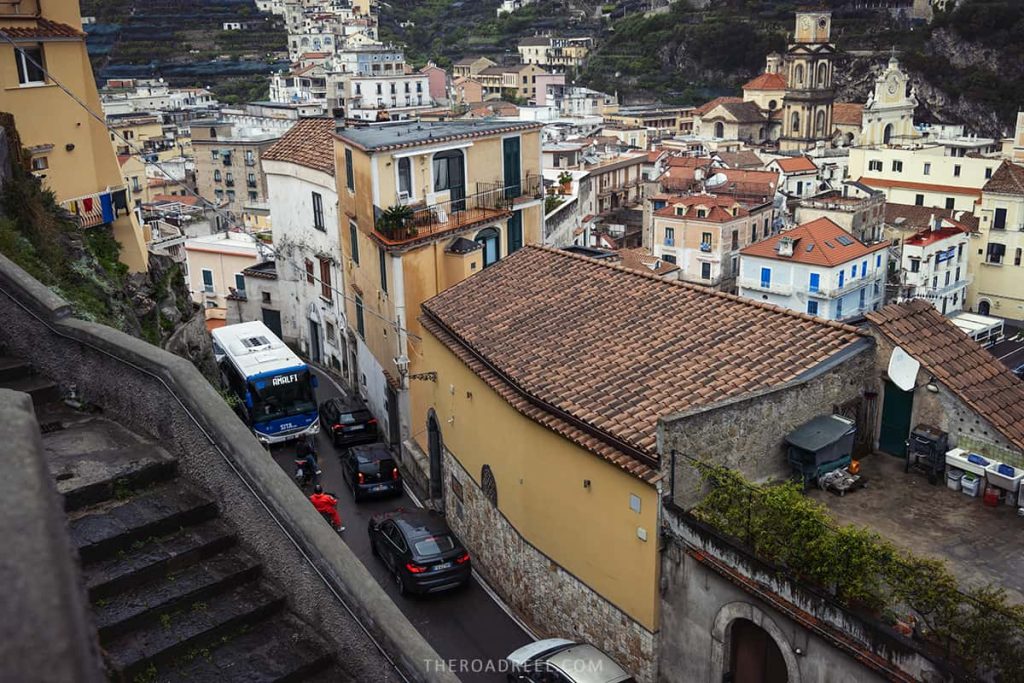 Naples Airport to Amalfi Coast by bus: somewhere in Minori