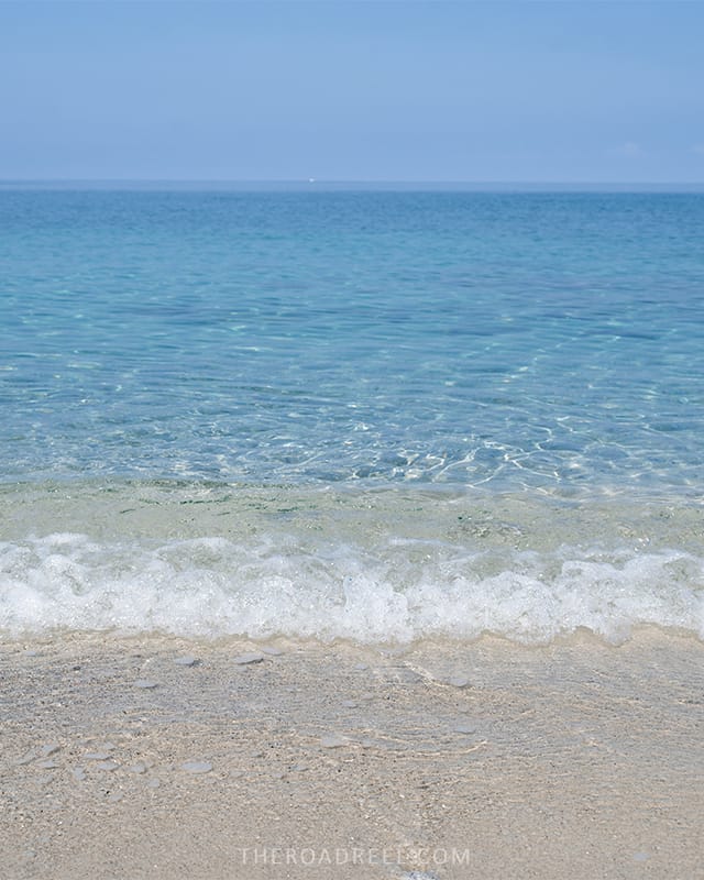 crystal clear water in the beach of calabria